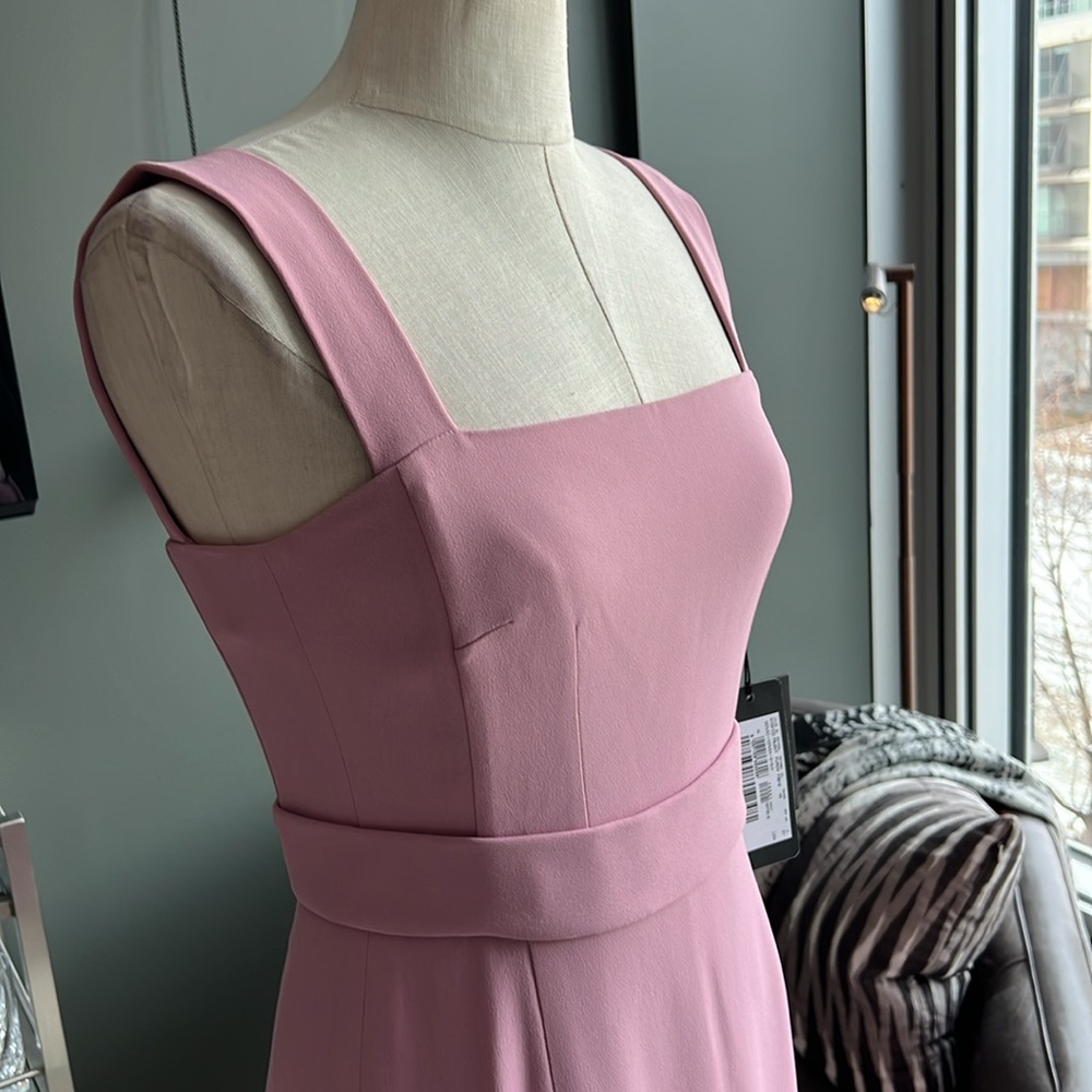 Classic Feminine Audrey Monica Pink Square-Neck A-Line Dress Dolce & Gabbana - Picture 8 of 12